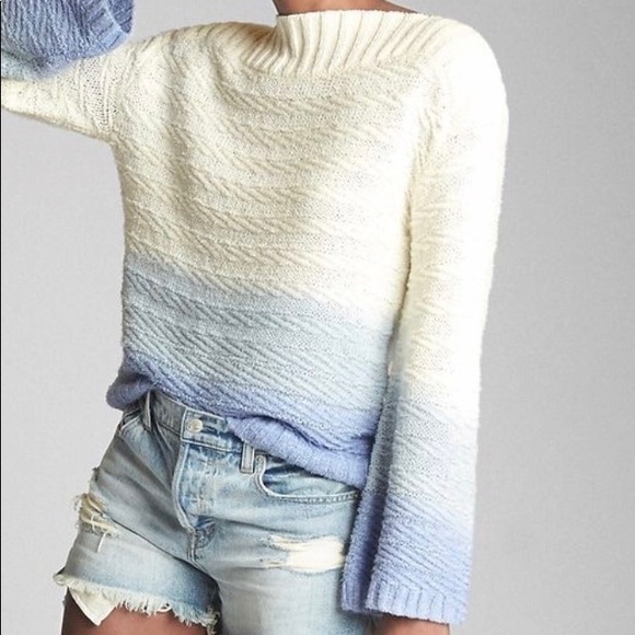 GAP Sweaters - Textured ombré sweater blue dip dye
